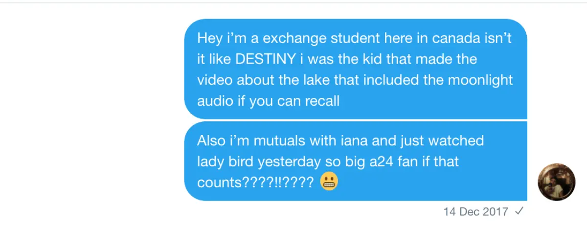 Lady Bird Text Screenshot